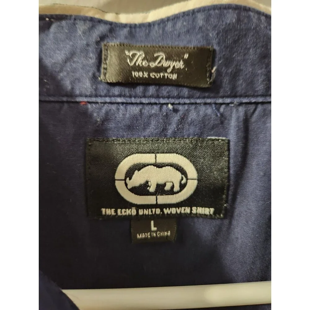ECKO Unltd Dress Shirt Large 100% Cotton - Picture 3 of 4
